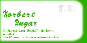 norbert ungar business card